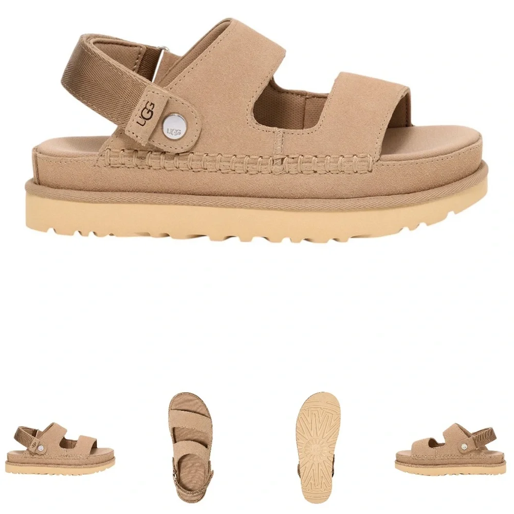 UGG Goldenstar Glide Sandals in Tan - Picture 10 of 10